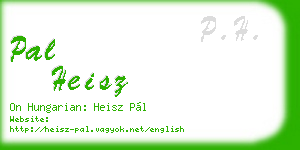 pal heisz business card